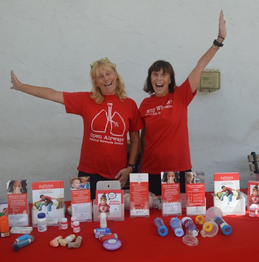 Liz and Tracy at World Asthma Day health fair