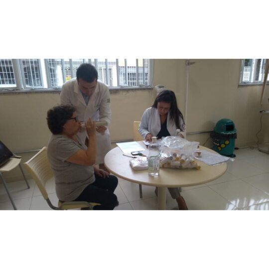 Evaluation of patients at UBS Parque São Bernardo, Vila Marchi as part of the piloting of the study