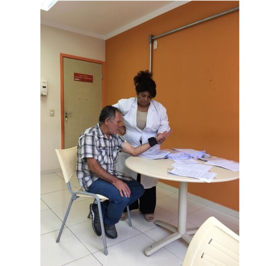 Evaluation of patients at UBS Parque São Bernardo, Vila Marchi as part of the piloting of the study