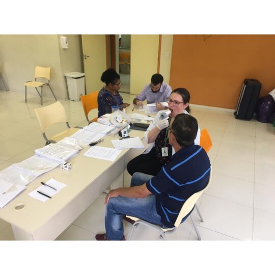 Evaluation of patients at UBS Parque São Bernardo, Vila Marchi as part of the piloting of the study