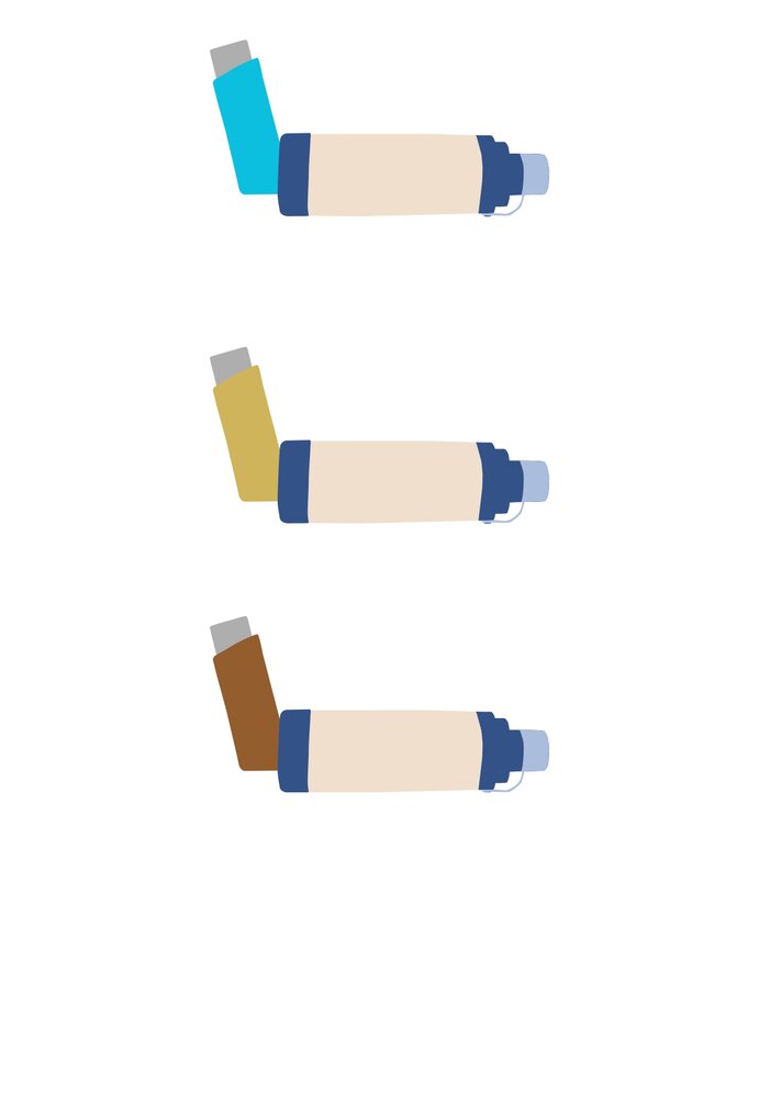 Asthma Inhalers with Spacer (3 colours) Asthma Inhalers with Spacer (3 colours)