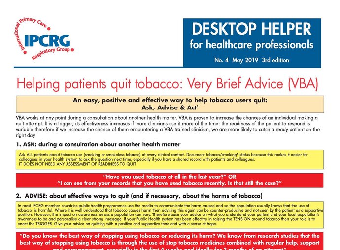 Image of Desktop Helper No. 4 - Helping patients quit tobacco - 3rd edition